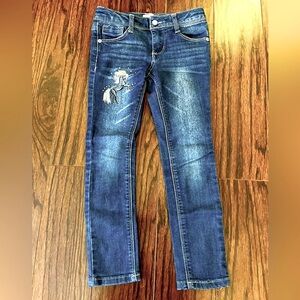 Girls “UNICORN” embellishment blue jeans
